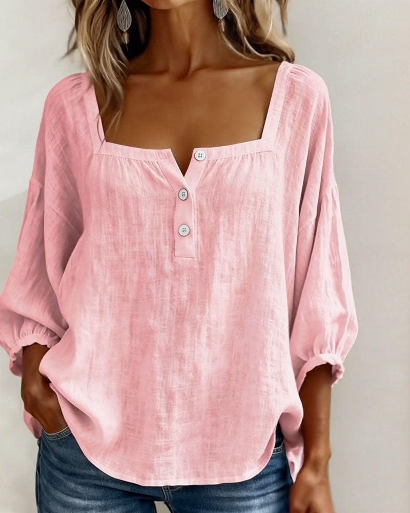 BEAUMONT NICE | BLOUSE À COL CARRE POUR FEMMES