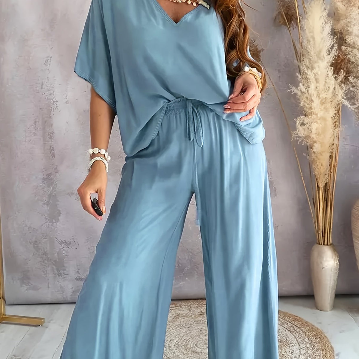 BEAUMONT NICE | ENSEMBLE CHIC À COL EN V POUR FEMMES
