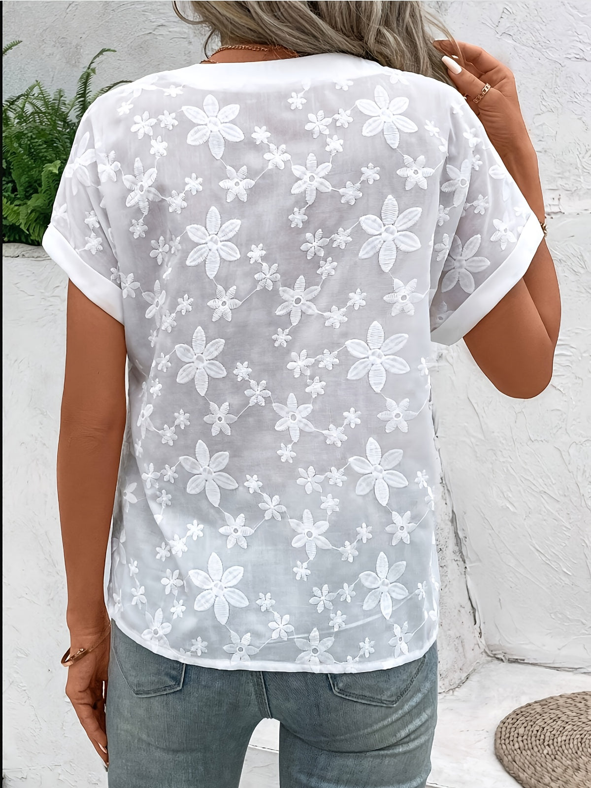 BEAUMONT NICE | BLOUSE FLORALE À COL EN V POUR FEMMES