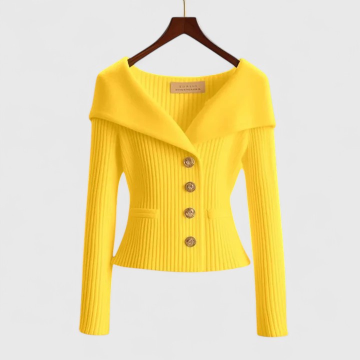 BEAUMONT NICE | GILET AJUSTÉ À COL LARGE POUR FEMMES