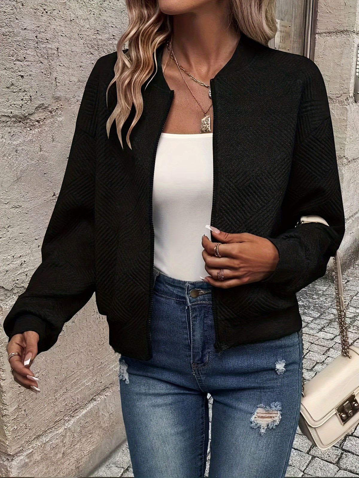 BEAUMONT NICE | VESTE ZIPPEE SOLIDE POUR FEMMES