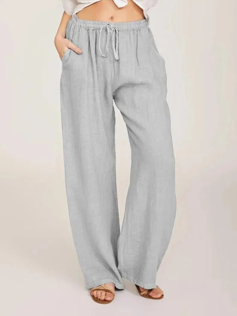 BEAUMONT NICE | PANTALONS CLASSIQUES À JAMBES LARGES POUR FEMMES