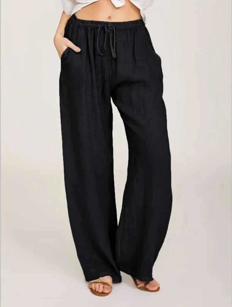BEAUMONT NICE | PANTALONS CLASSIQUES À JAMBES LARGES POUR FEMMES