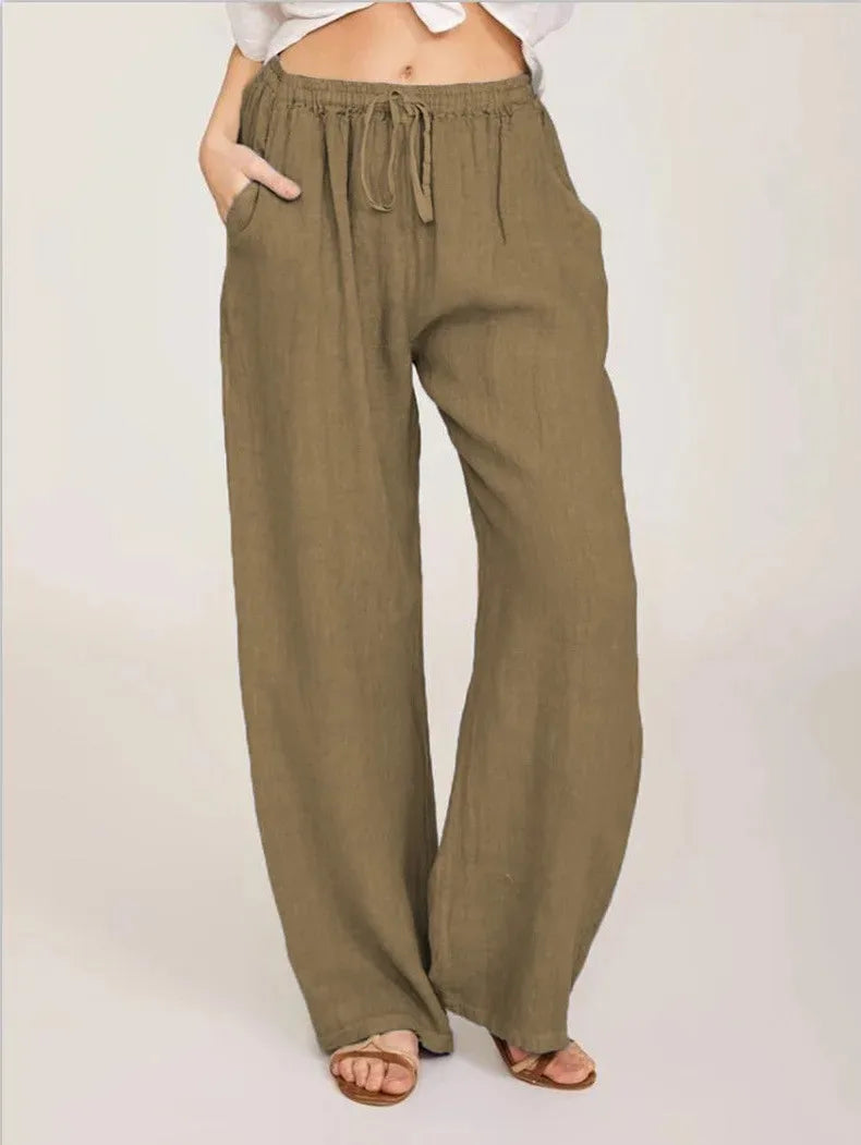 BEAUMONT NICE | PANTALONS CLASSIQUES À JAMBES LARGES POUR FEMMES