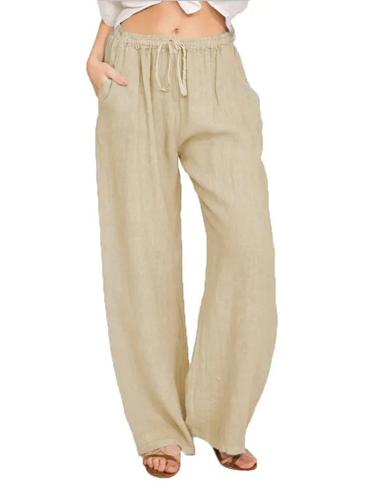 BEAUMONT NICE | PANTALONS CLASSIQUES À JAMBES LARGES POUR FEMMES