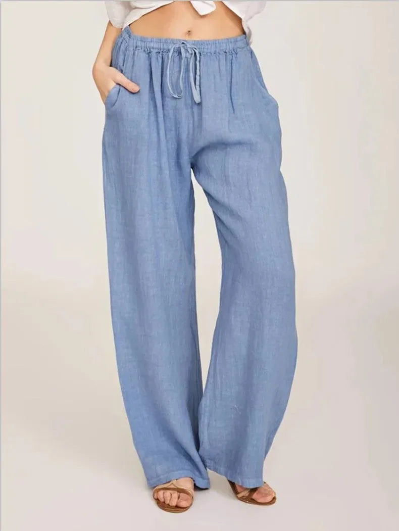 BEAUMONT NICE | PANTALONS CLASSIQUES À JAMBES LARGES POUR FEMMES