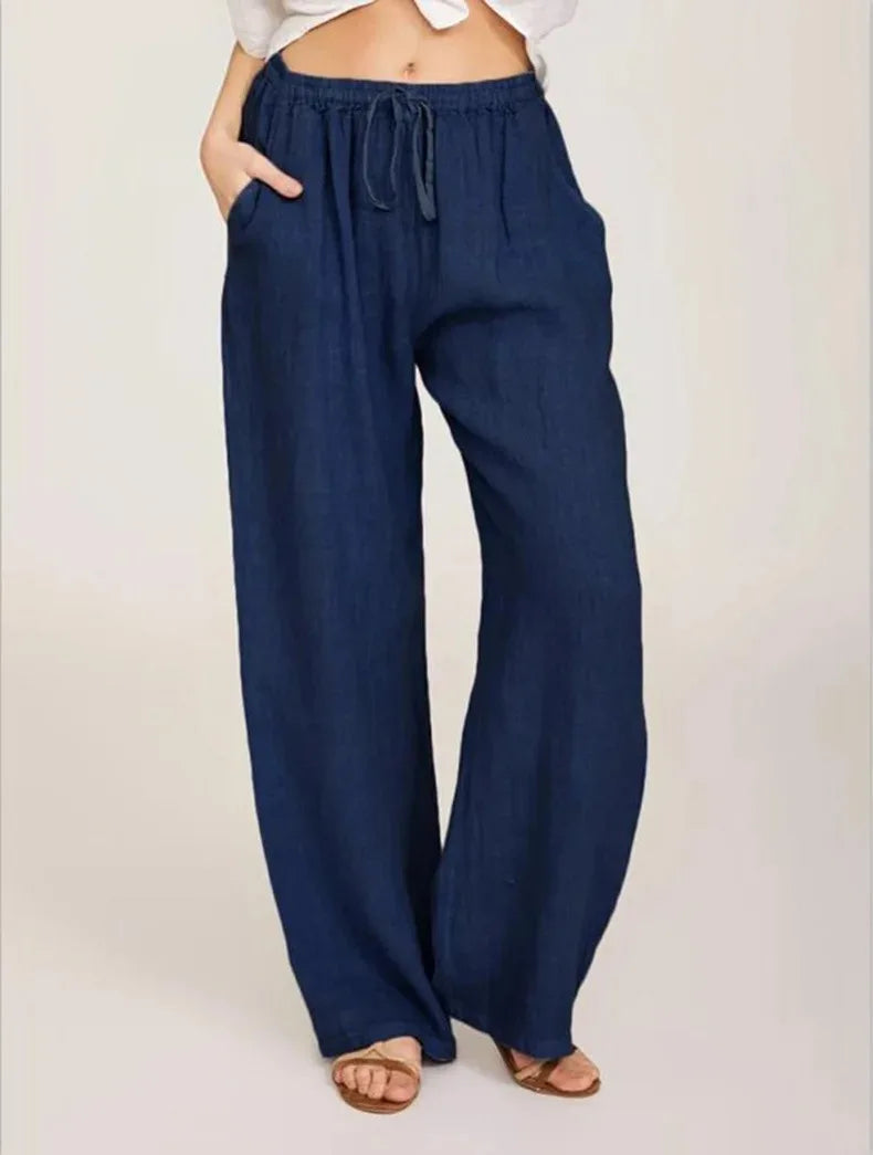 BEAUMONT NICE | PANTALONS CLASSIQUES À JAMBES LARGES POUR FEMMES