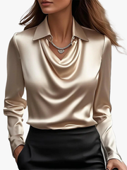 BEAUMONT NICE | BLOUSE DRAPÉE COL COWL POUR FEMMES