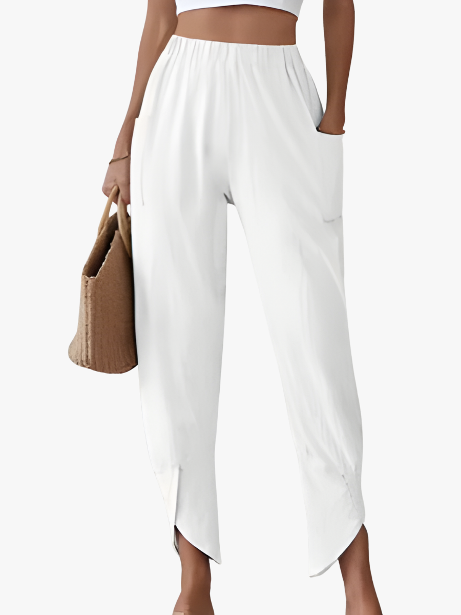 BEAUMONT NICE | PANTALON DROIT EN LIN POUR FEMMES