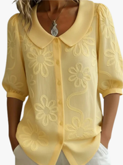 BEAUMONT NICE | BLOUSE FLORALE COL ROND POUR FEMMES