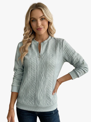 BEAUMONT NICE | SWEAT ZIPPÉ TEXTURÉ POUR FEMMES