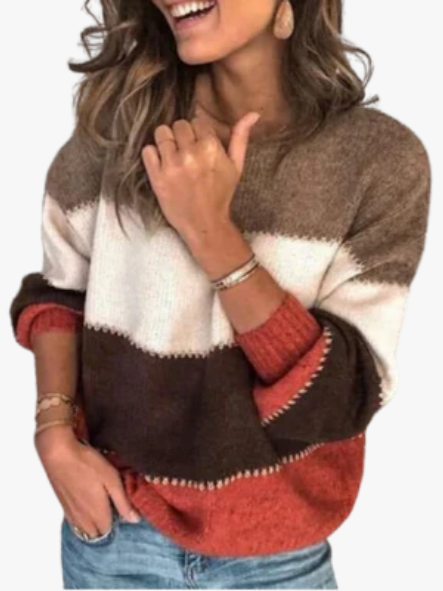BEAUMONT NICE | PULL PATCHWORK RAYÉ POUR FEMMES