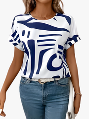 BEAUMONT NICE | T-SHIRT IMPRIMÉ ABSTRAIT POUR FEMMES