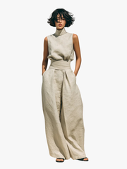 BEAUMONT NICE | ENSEMBLE PANTALON LARGE EN COTON POUR FEMME