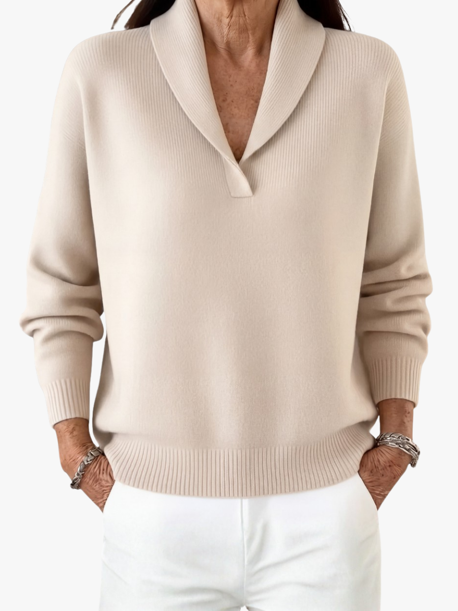 BEAUMONT NICE | PULL AMPLE À COL EN V POUR FEMMES