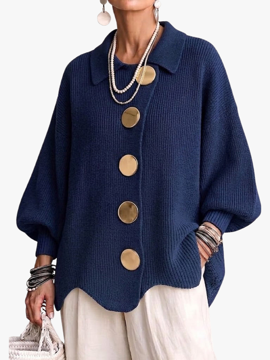 BEAUMONT NICE | GILET EN TRICOTÉE À COL OVERSIZE POUR FEMMES
