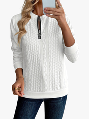 BEAUMONT NICE | SWEAT TEXTURÉ ZIPPÉ POUR FEMMES