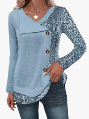 BEAUMONT NICE | PULL ASYMÉTRIQUE À BOUTON POUR FEMMES