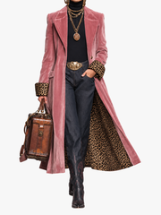 BEAUMONT NICE | MANTEAU MAXI DOUBLÉ EN PEAU DE LÉOPARD POUR FEMMES