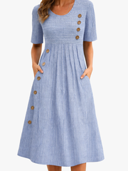 BEAUMONT NICE | ROBE MIDI À RAYURES POUR FEMMES