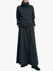BEAUMONT NICE | ENSEMBLE JUPE MAXI À COL ROLLO POUR FEMMES