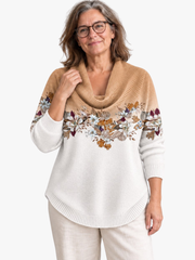 BEAUMONT NICE | PULL EN FLORALE DRAPÉ POUR FEMMES