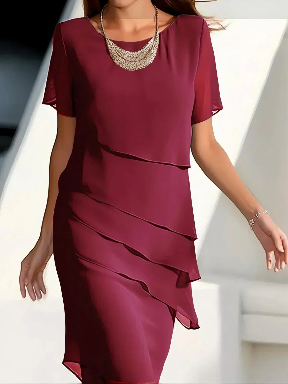 BEAUMONT NICE | ROBE ÉLÉGANTE À VOLANTS POUR FEMMES