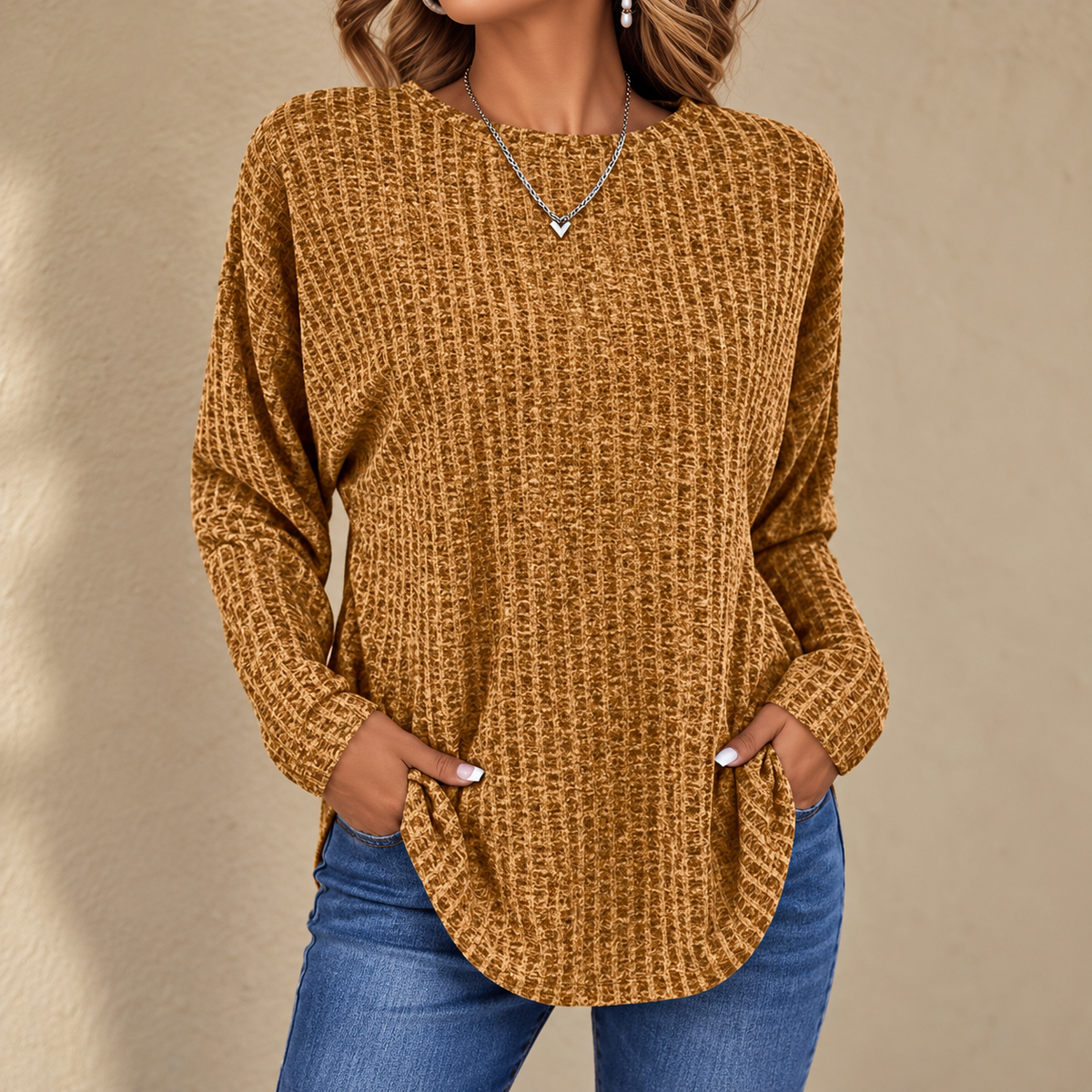 BEAUMONT NICE | PULL CHAUD À COUPE DÉTENDUE POUR FEMMES