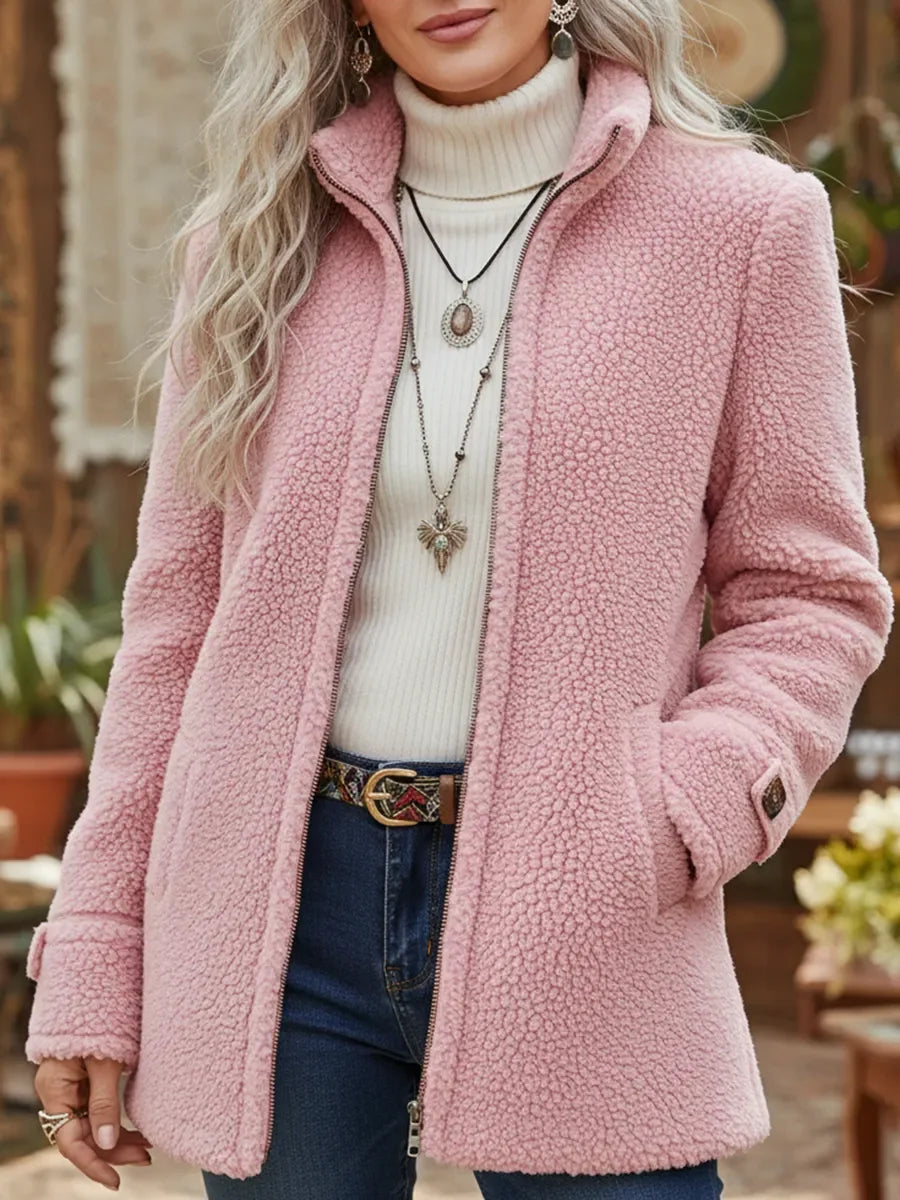BEAUMONT NICE | VESTE BOUCLÉE COL MONTANT POUR FEMMES