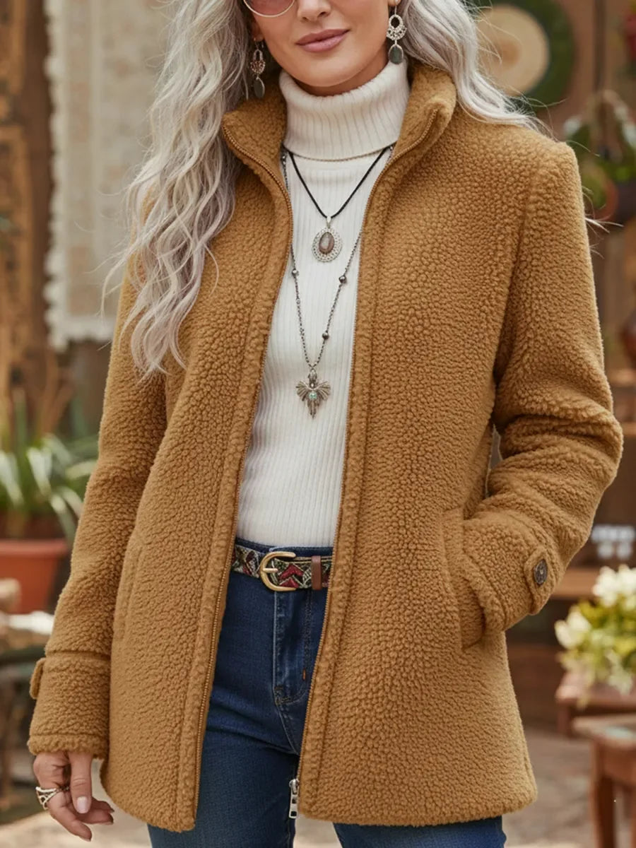 BEAUMONT NICE | VESTE BOUCLÉE COL MONTANT POUR FEMMES