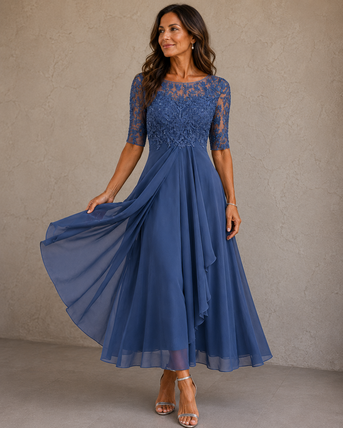 BEAUMONT NICE | ROBE EN CHIFFON ÉLÉGANTE POUR FEMMES