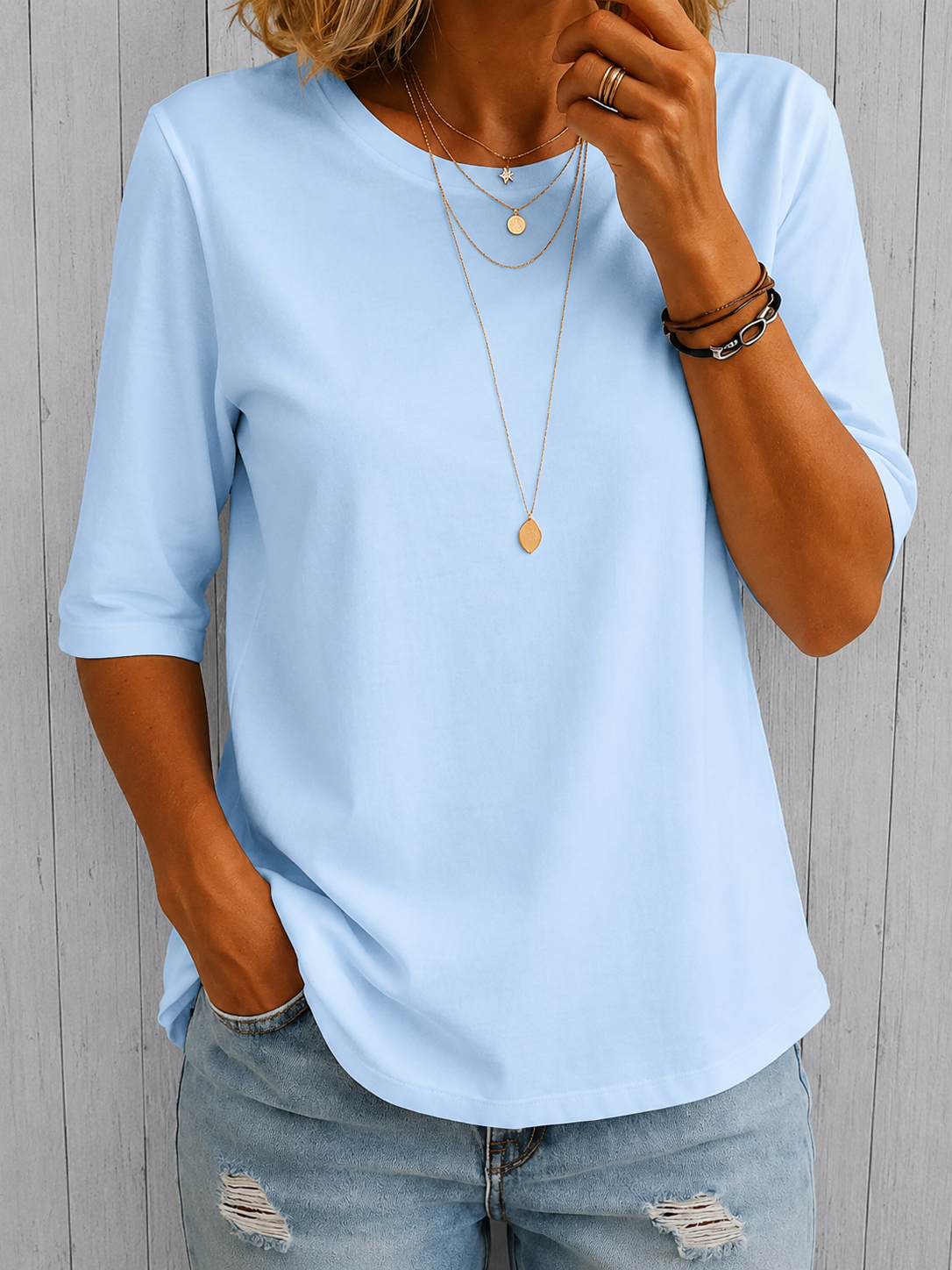 BEAUMONT NICE | T-SHIRT À MANCHES MIDI POUR FEMMES