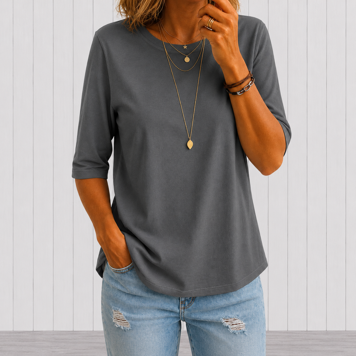 BEAUMONT NICE | T-SHIRT À MANCHES MI-LONGUES POUR FEMMES