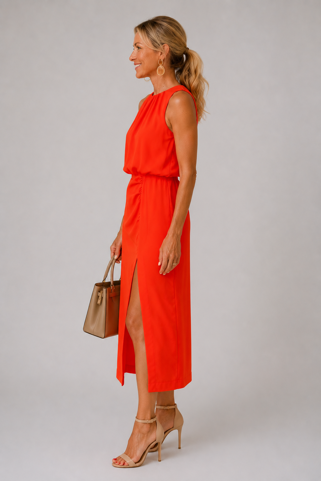 BEAUMONT NICE | ROBE ÉLÉGANTE À FENTE POUR FEMMES