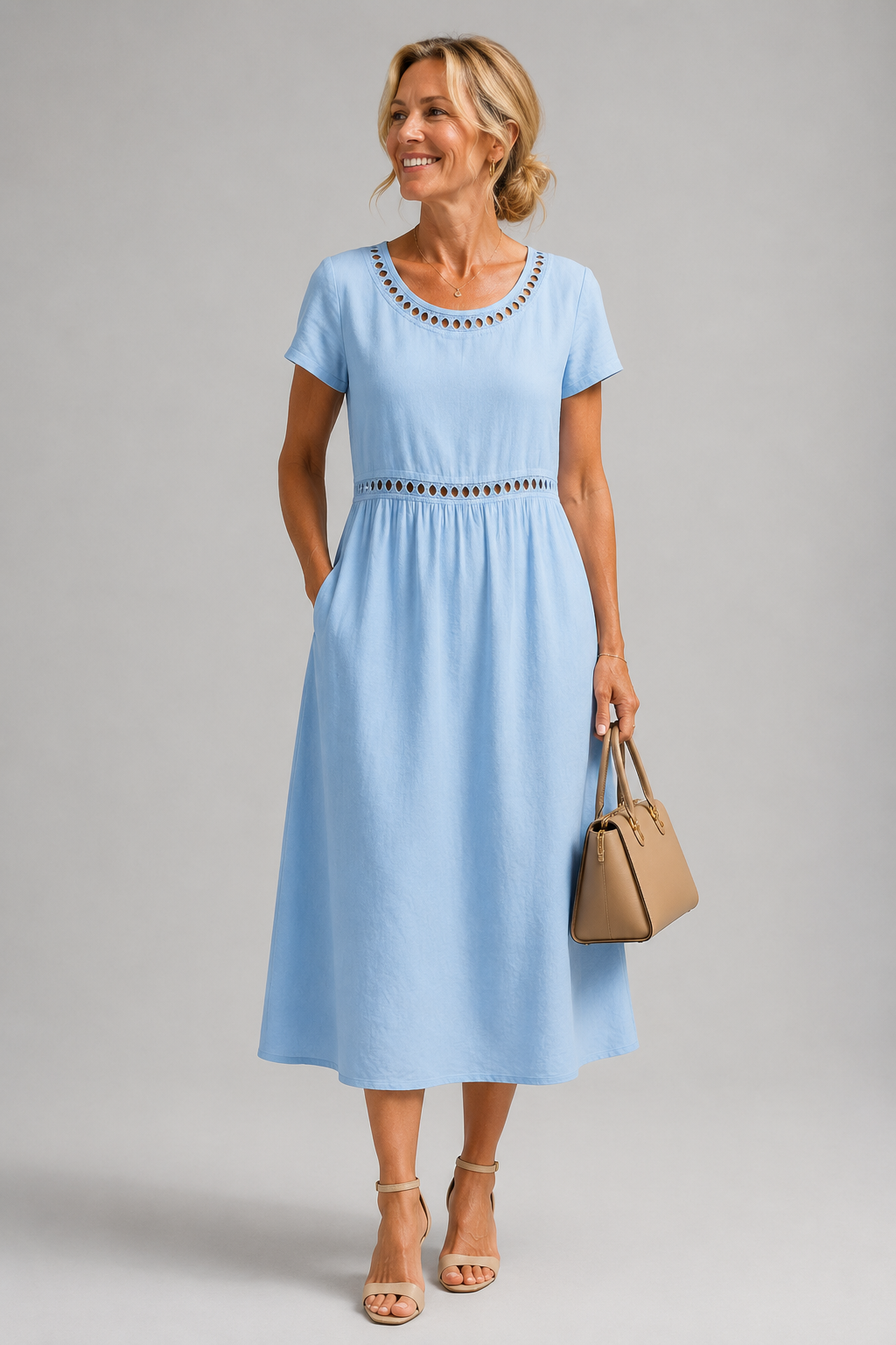 BEAUMONT NICE | MODERNE ROBE MIDI BRODÉE POUR FEMMES