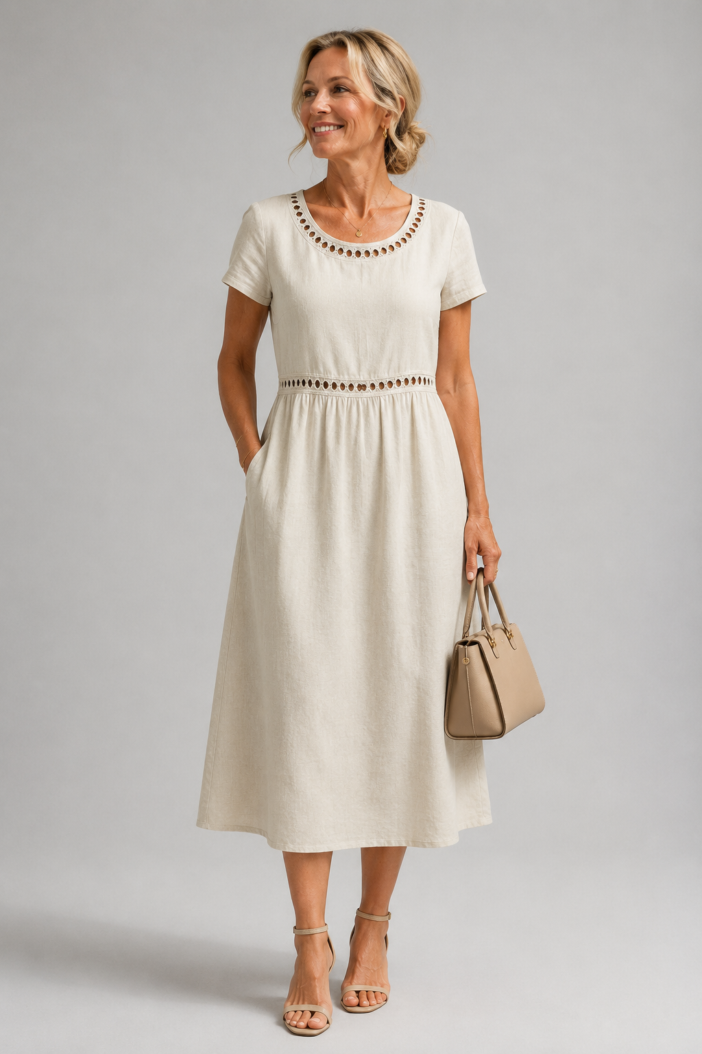 BEAUMONT NICE | MODERNE ROBE MIDI BRODÉE POUR FEMMES