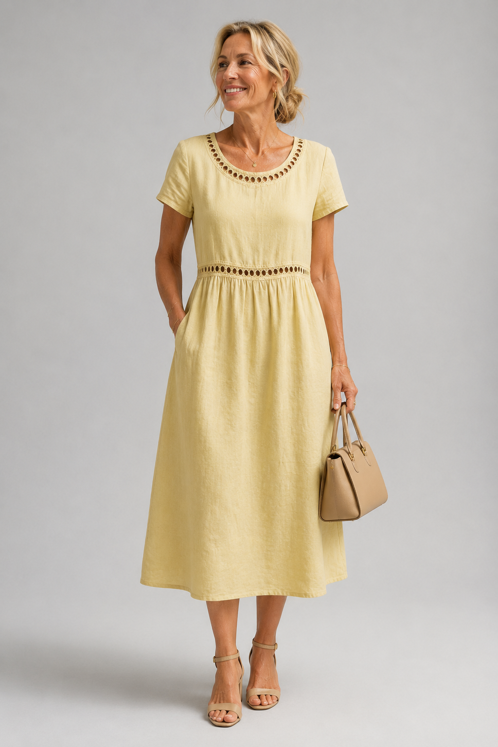 BEAUMONT NICE | MODERNE ROBE MIDI BRODÉE POUR FEMMES