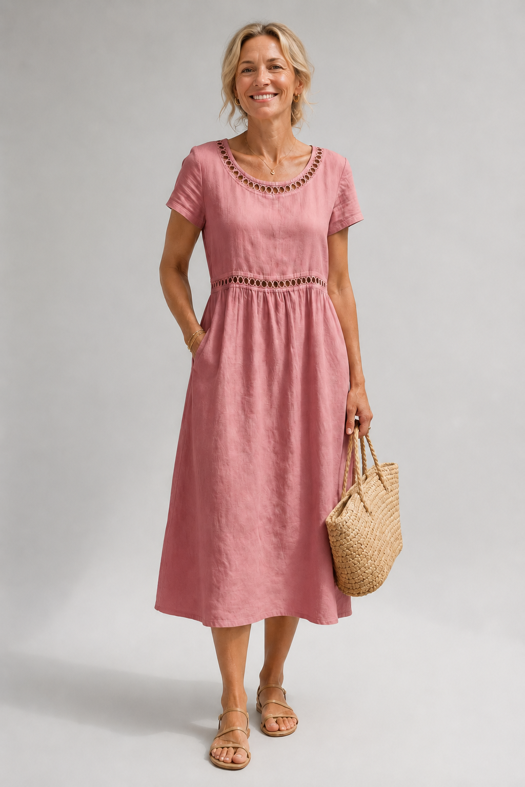BEAUMONT NICE | MODERNE ROBE MIDI BRODÉE POUR FEMMES
