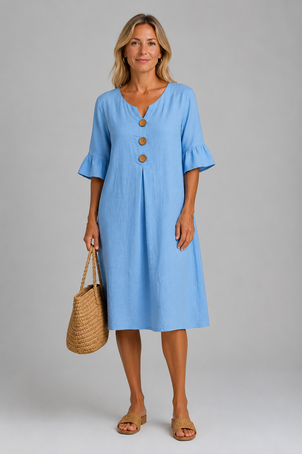 BEAUMONT NICE | ROBE CHEMISE À BOUTONS POUR FEMMES