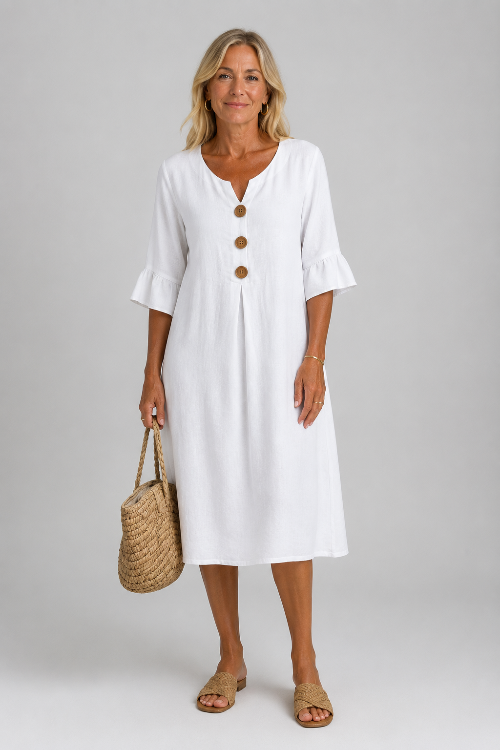 BEAUMONT NICE | ROBE CHEMISE À BOUTONS POUR FEMMES