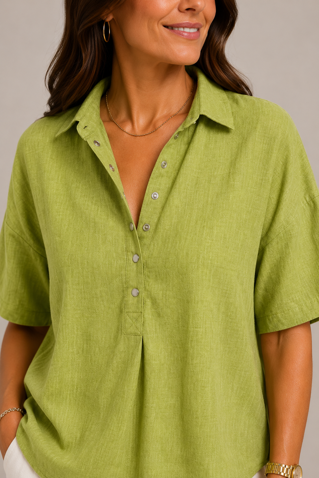BEAUMONT NICE | CHIC BLOUSE COL V POUR FEMMES