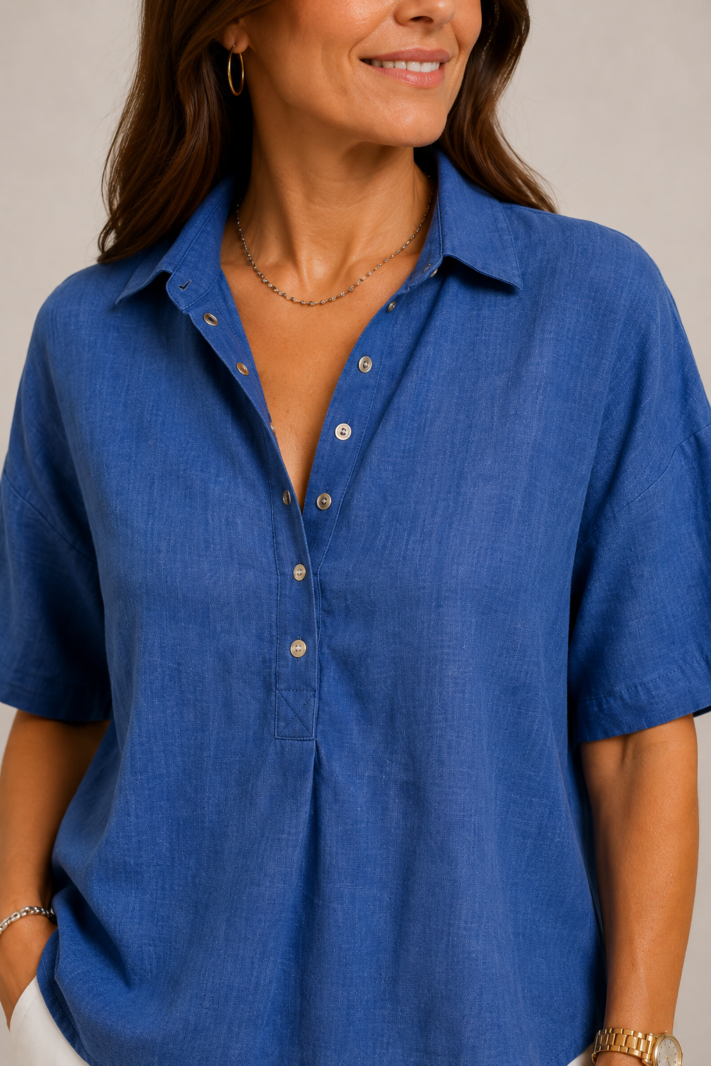 BEAUMONT NICE | CHIC BLOUSE COL V POUR FEMMES