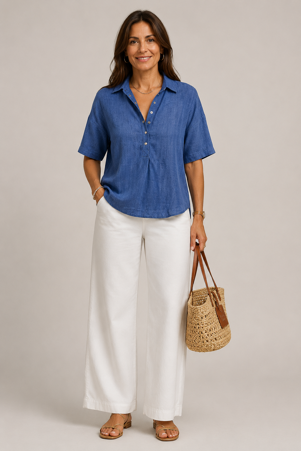 BEAUMONT NICE | CHIC BLOUSE À COL EN V POUR FEMMES