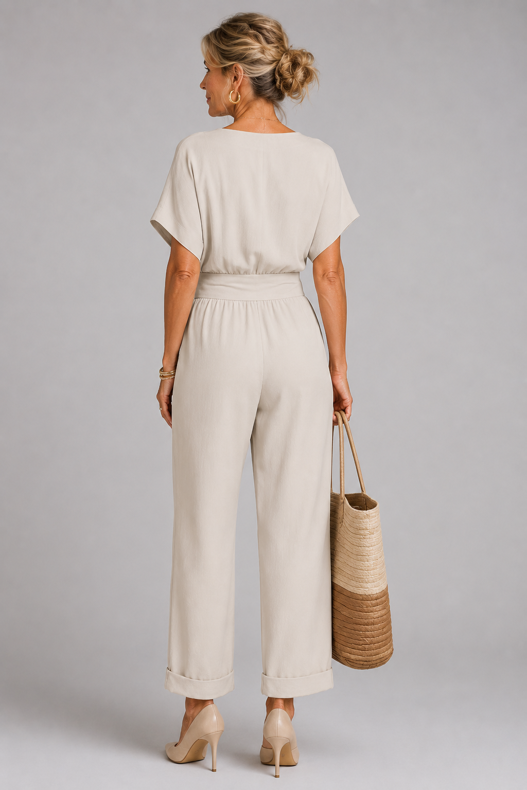 BEAUMONT NICE | ENSEMBLE PANTALON LARGE STYLE WRAP POUR FEMMES
