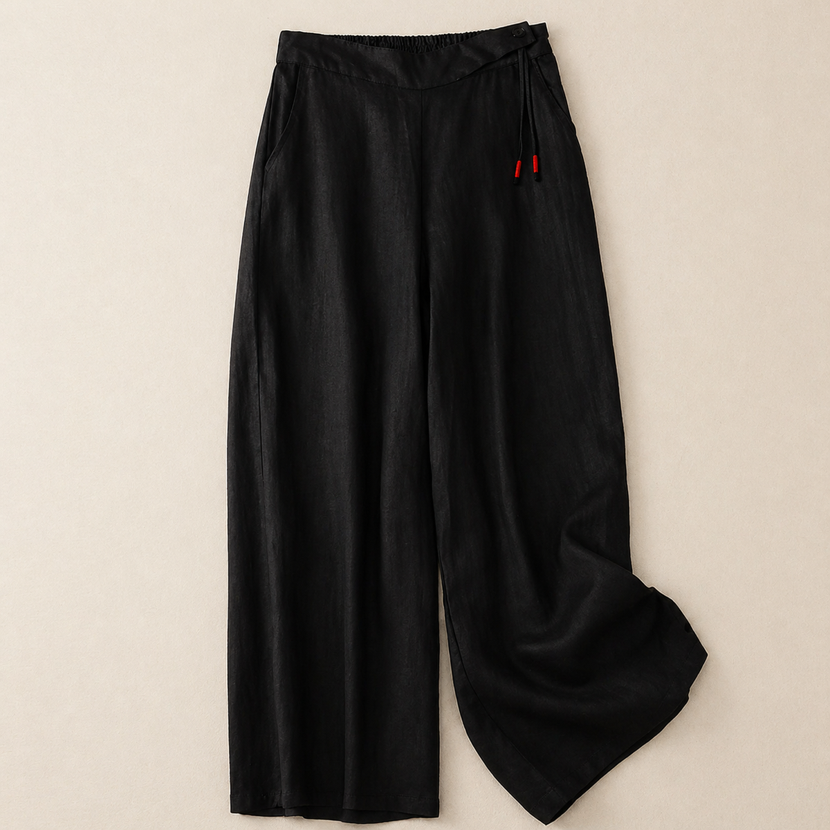 BEAUMONT NICE | PANTALONS EN LIN À JAMBES LARGES POUR FEMMES