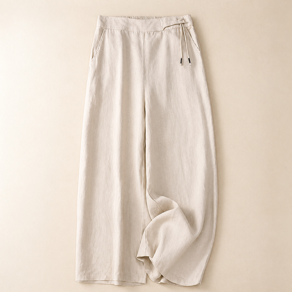 BEAUMONT NICE | PANTALONS EN LIN À JAMBES LARGES POUR FEMMES