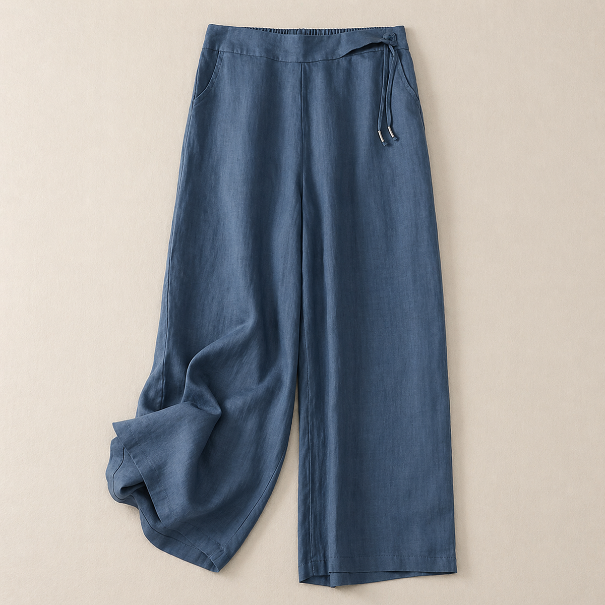 BEAUMONT NICE | PANTALONS EN LIN À JAMBES LARGES POUR FEMMES