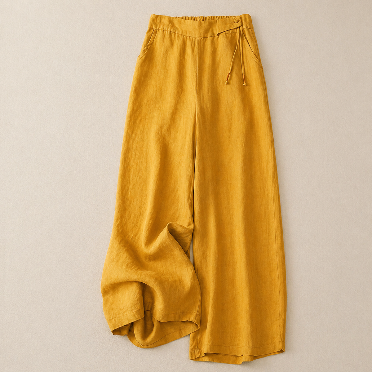 BEAUMONT NICE | PANTALONS EN LIN À JAMBES LARGES POUR FEMMES