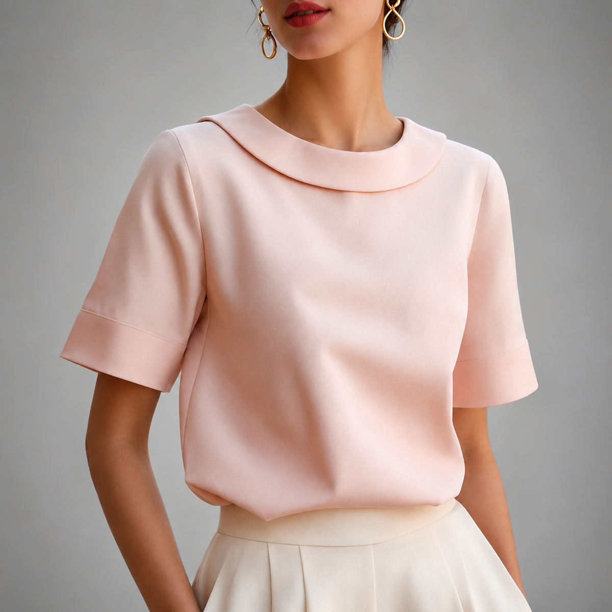 BEAUMONT NICE | CHIC BLOUSE À COL ROND POUR FEMMES