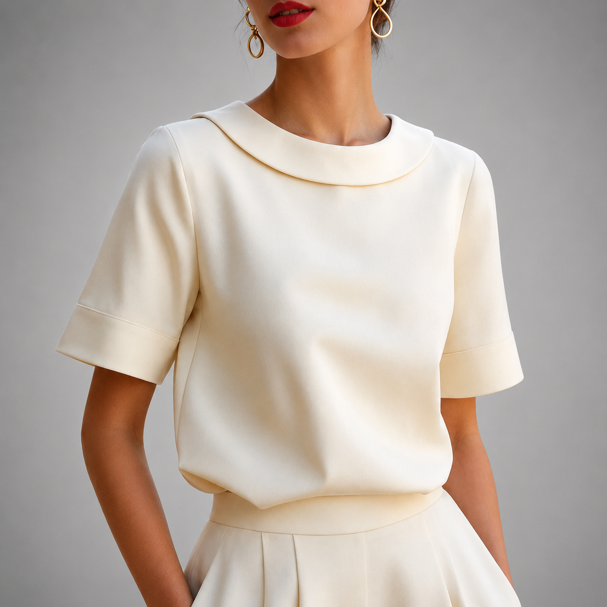 BEAUMONT NICE | CHIC BLOUSE À COL ROND POUR FEMMES